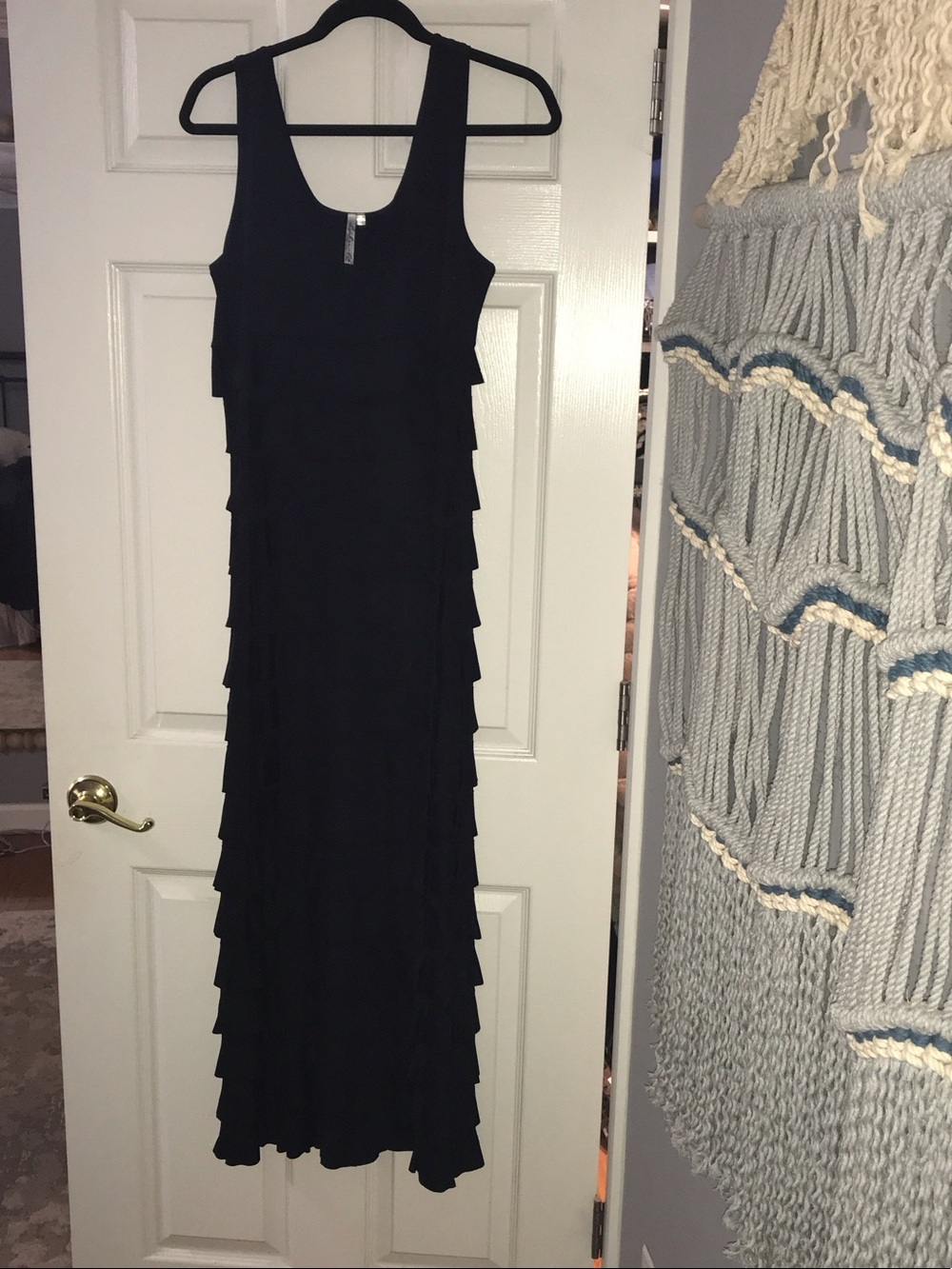 Lulu-B Black Tiered Ruffle Sleeveless Maxi Dress